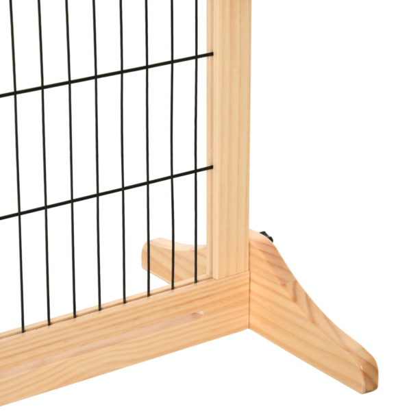 Pet Gate Adjustable Wooden Freestanding Doorway Barrier Dogs Free Shipping 17