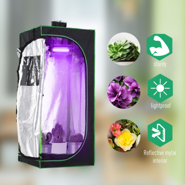 Hydroponic Grow Tent for Home Indoor Growing with Window Tool Bag Greenhouses & Cold Frames Free Shipping 17