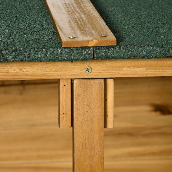 Garden Wood Storage Shed with Asphalt Roof and Tool Table