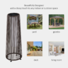 Garden Solar Lights: Woven Resin Wicker Lantern Auto On/Off