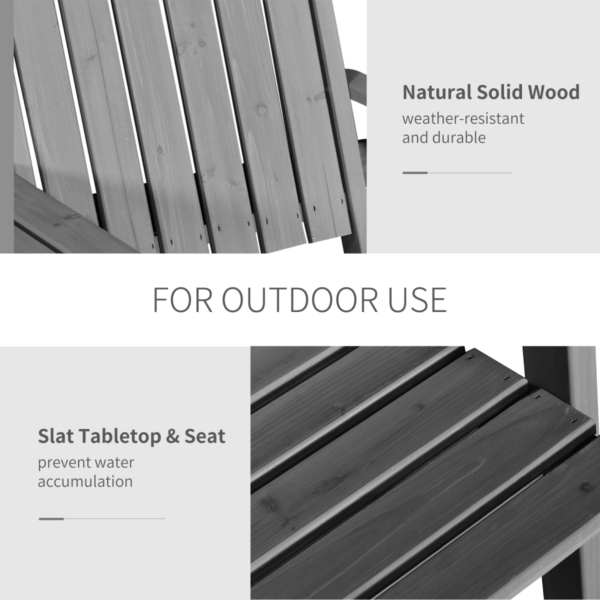 Wooden Garden Bench 2-Seater for Outdoor Yard Patio Porch