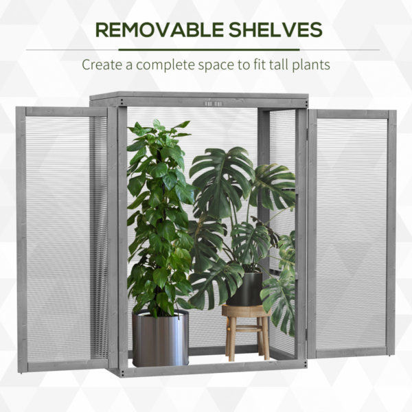 Cold Frame Greenhouse Wooden 3-Tier Grow House Shelves Storage Description: This wooden 3-tier cold frame greenhouse extends your growing season by providing a sheltered space for seedlings and hardening-off. Its compact footprint is ideal for patios, balconies, or small gardens. – Space-saving three-tier design maximizes tray capacity without increasing footprint – Simple wooden construction with practical, easy assembly – Ideal for seed starting, seedling hardening-off, and organizing gardening essentials – Lightweight enough to move as needed, yet sturdy for daily garden use Key features – Three-tier shelving to fit standard seed trays and small pots – Wooden frame designed for garden use with a simple, functional setup – Compact footprint suitable for balconies, patios, or shed corners Care tips – Keep in a sheltered location and wipe clean for longevity. Avoid prolonged exposure to harsh weather to preserve the wood. Garden Free Shipping 17