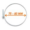 Double Wire Hose Clamp Galvanised 75mm-80mm Hose Clips Free Shipping 21