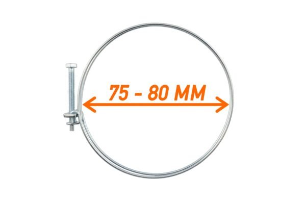Double Wire Hose Clamp Galvanised 75mm-80mm Hose Clips Free Shipping 5