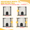 Pet Safety Gate Extra Wide 75-103 cm, Locking, Black for Stairs Horse & Petcare Free Shipping 35