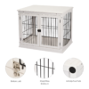 Wooden Dog Crate End Table with Metal Wire Cage – Small Dog White Dogs Free Shipping 35