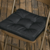 Garden Seat Cushion 40x40cm with Ties for Dining Chairs – Black Lifestyle & Decor Free Shipping 35