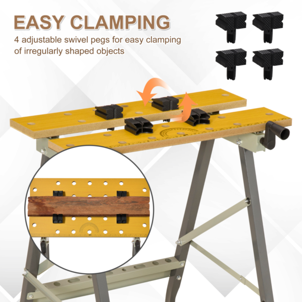4-in-1 Work Bench Sawhorse Clamp Table for DIY Garage, Workshop DIY Tools Free Shipping 19