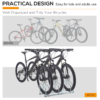 Three-Bike Parking Rack with Detachable Stand – Wall or Floor Mount, Silver Hand Tools & Accessories Free Shipping 35