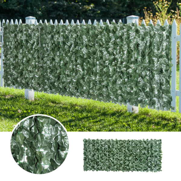 Artificial Leaf Hedge Panel Garden Privacy Screen 1.5m x 3m Garden Free Shipping 19
