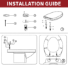 Quick Release Toilet Seat by Vinsani 1010457 Home Accessories Free Shipping 35