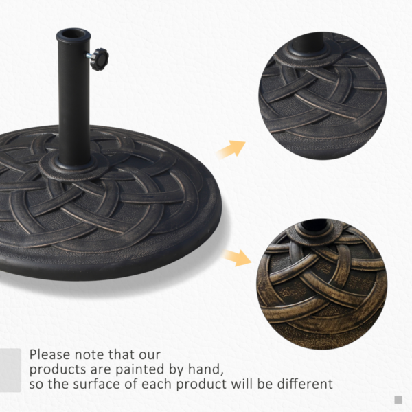 Umbrella Base for 38mm and 48mm Poles Resin-Bronze Finish Garden Tools Free Shipping 19