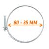 Double Wire Hose Clamp Galvanised 80mm-85mm Hose Clips Free Shipping 21