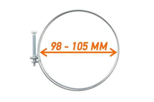 Double Wire Hose Clamp Galvanised 98mm-105mm Hose Clips Free Shipping 5