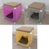 Gray kitty cubby cat cube play house mini – premium pet accessory for dogs & cats uk cats free shipping