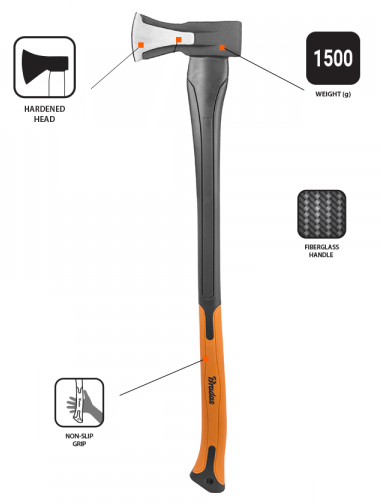 Fiberglass Splitting Axe 1500g Home & Garden Free Shipping 13