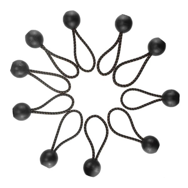 Black 4″ bungee ball tarpaulin ties – heavy duty elastic tarp fasteners bungee cords & ropes free shipping 17