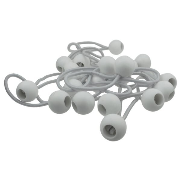 White 4″ bungee ball tarpaulin ties – heavy duty elastic tarp fasteners new arrivals free shipping 9