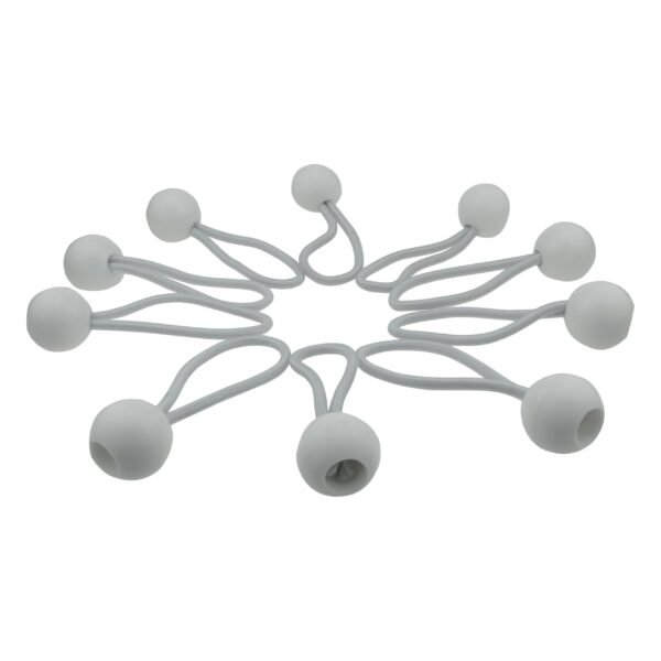 White 4″ bungee ball tarpaulin ties – heavy duty elastic tarp fasteners new arrivals free shipping 25