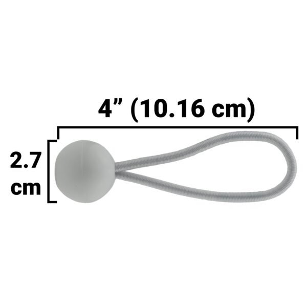 Black/Silver L-Grade Tarpaulin with 20 x 4" Bungee Balls