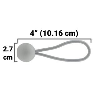 White M-Grade Tarpaulin with 20 x 4" Bungee Balls (White)