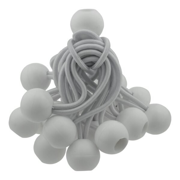 White 4″ bungee ball tarpaulin ties – heavy duty elastic tarp fasteners new arrivals free shipping 13