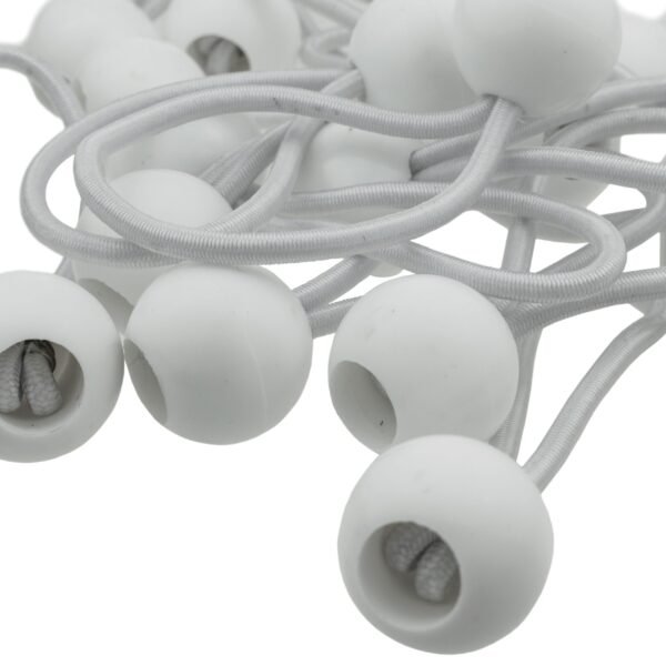 Clear M-Grade Tarpaulin with 20 x 4" Bungee Balls (White)