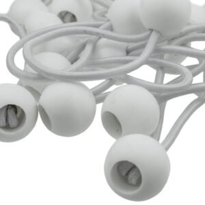 Black/Silver L-Grade Tarpaulin with 20 x 4" Bungee Balls
