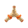 3 way male snap-on connector brass with valves – heavy duty outdoor garden tap uk garden hose connection set free shipping