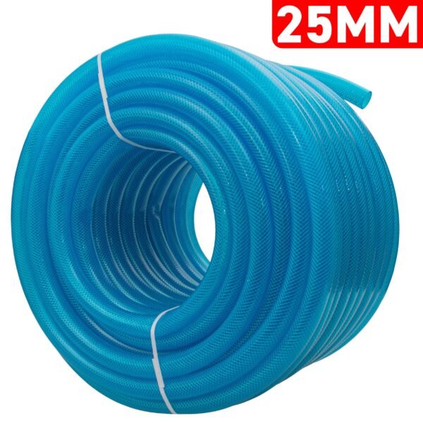 Braided Fuel Hose Blue Transparent PVC 25mm*2.6mm