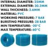 Braided Fuel Hose Blue Transparent PVC 25mm*2.6mm