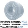 Clear Braided PVC Pipe 19mm*3mm Hose Free Shipping 27
