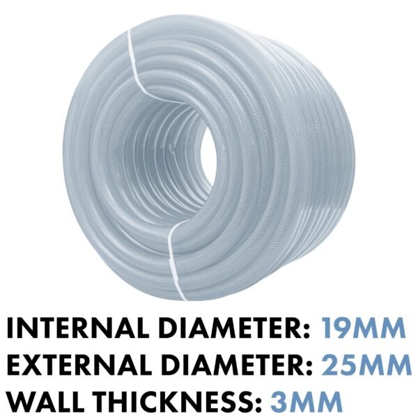 Clear Braided PVC Pipe 19mm*3mm Hose Free Shipping 7