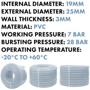 Clear Braided PVC Pipe 19mm*3mm Hose Free Shipping