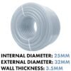 Clear Braided PVC Pipe 25mm*3.5mm Hose Free Shipping 29