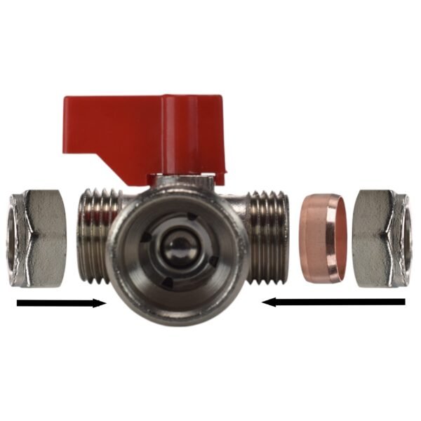 Brass compression tee valve 15mm – ¾ inch bsp male – solid brass compression fitting uk brass connectors free shipping 13