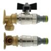 15mm Brass Wall Flange Kit with Bib Valve + Click Lock