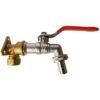 15mm Brass Wall Flange Kit with Barbed Lever Tap