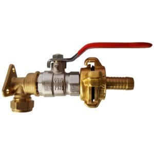 15mm Brass Wall Flange Kit with Lever Valve + Geka 13mm