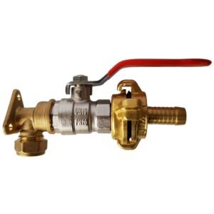 15mm Brass Wall Flange Kit with Lever Valve + Geka 19mm