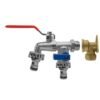 15mm Brass Wall Flange Kit with Double Lever Quick Connect
