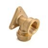 15mm Brass Wall Flange Kit with Lever Tap Hose Barb and