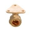 15mm Brass Wall Flange Kit with Lever Tap Hose Barb and