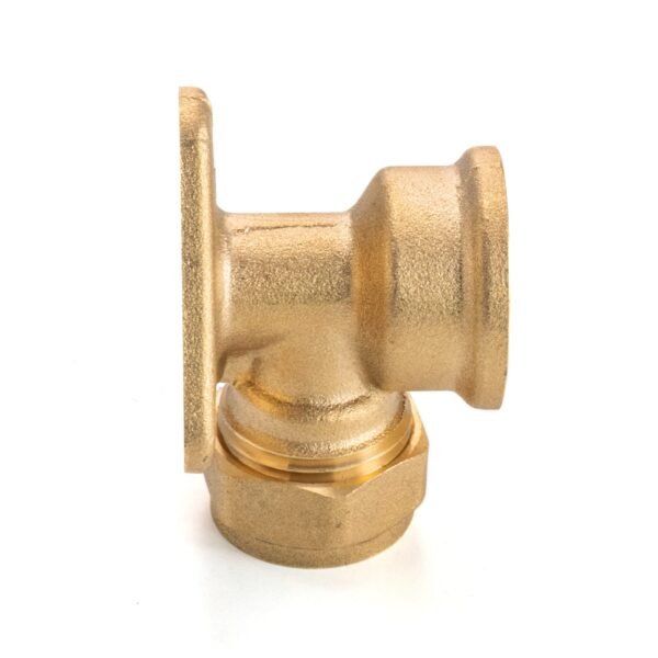 15mm Brass Wall Flange Kit with Lever Tap Hose Barb and