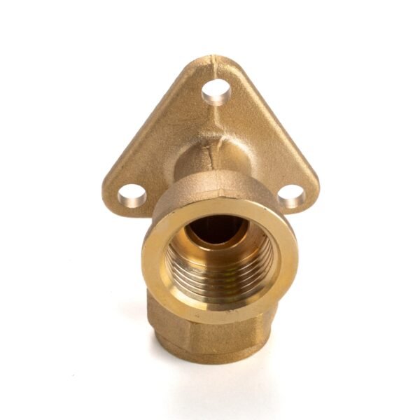 15mm Brass Wall Flange Kit with Lever Tap Hose Barb and