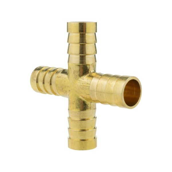 Brass cross joiner 12. 5mm – heavy duty pipe & hose fitting uk brass connectors free shipping 9