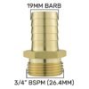 19mm brass barb with bspf-quick connect valve & hose – barbed hose pipe connector uk brass connectors free shipping 59