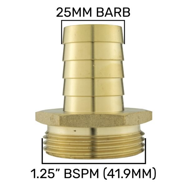 Brass straight joiner 25mm – 1. 25″ bspm – heavy duty pipe & hose fitting uk brass connectors free shipping 5