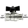 Brass nickel-plated butterfly valve 1/2″ bspm-f – quarter turn butterfly valve uk full flow valves free shipping 19