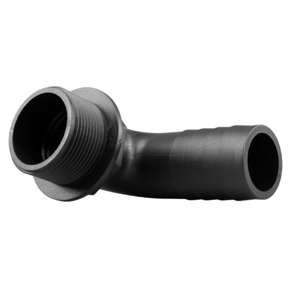 Tank connector 90 degree with washer & nut 1 inch bspm – 1 inch barb standard fitting water butt fittings free shipping 11